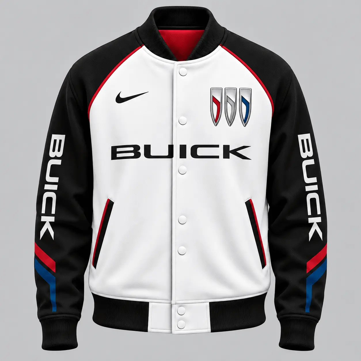 Buick | Raglan Piped Racing Baseball Jacket