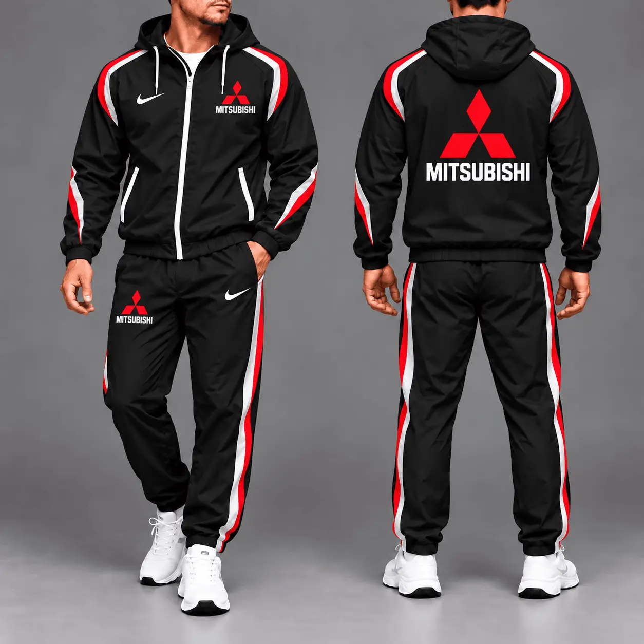Mitsubishi | Luxury Racing Stripe Hoodie & Jogger Set
