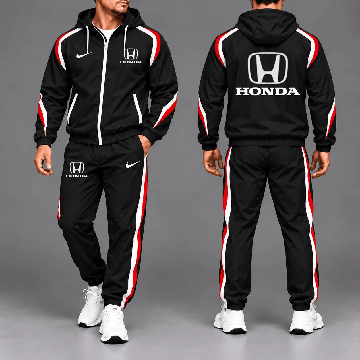 Honda | Luxury Racing Stripe Hoodie & Jogger Set