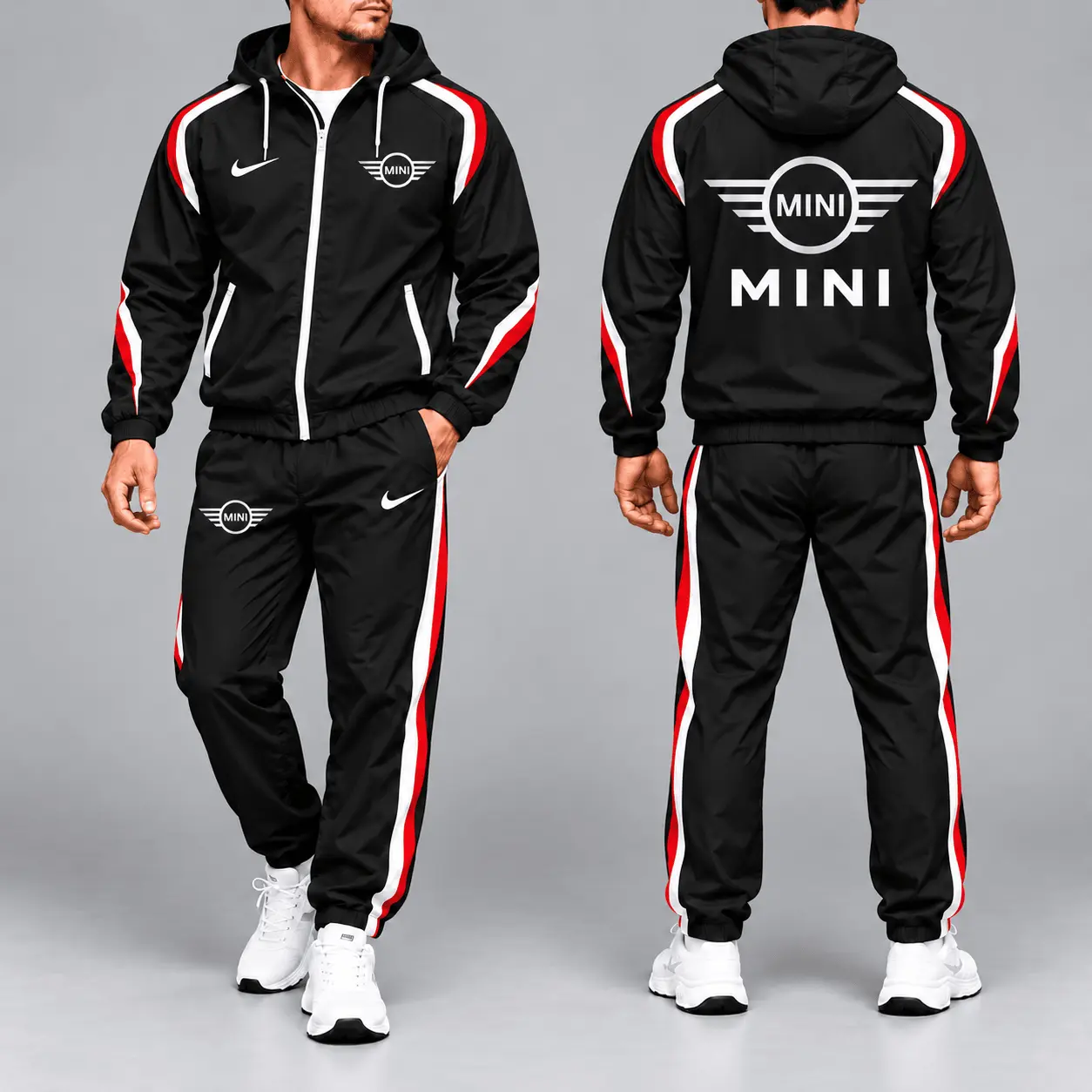 Mini | Luxury Racing Stripe Hoodie & Jogger Set