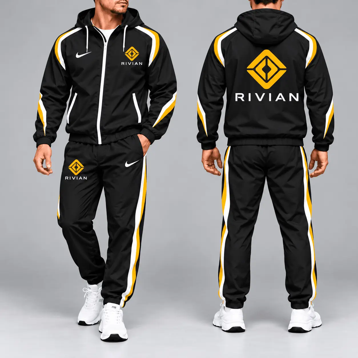 Rivian | Luxury Racing Stripe Hoodie & Jogger Set