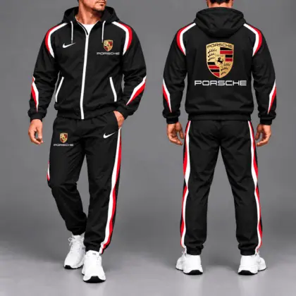 Porsche | Luxury Racing Stripe Hoodie & Jogger Set