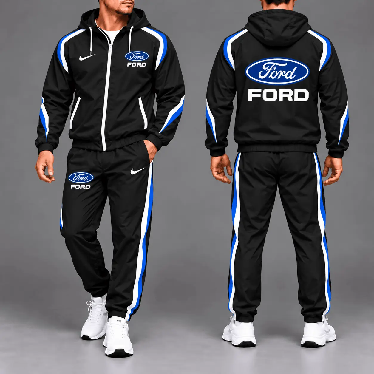 Ford | Luxury Racing Stripe Hoodie & Jogger Set