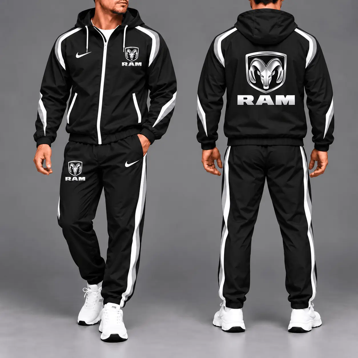 Ram | Luxury Racing Stripe Hoodie & Jogger Set