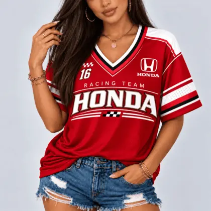 Honda | Racing Team Heritage Stripe V-Neck Shirt