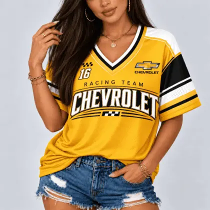 Chevrolet | Racing Team Heritage Stripe V-Neck Shirt