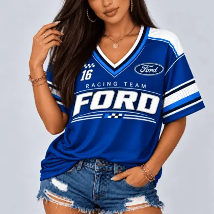 Ford | Racing Team Heritage Stripe V-Neck Shirt