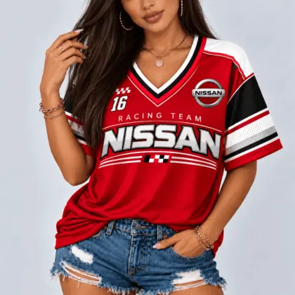 Nissan | Racing Team Heritage Stripe V-Neck Shirt