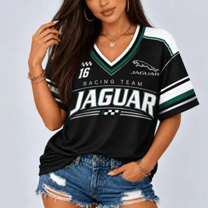 Jaguar | Racing Team Heritage Stripe V-Neck Shirt