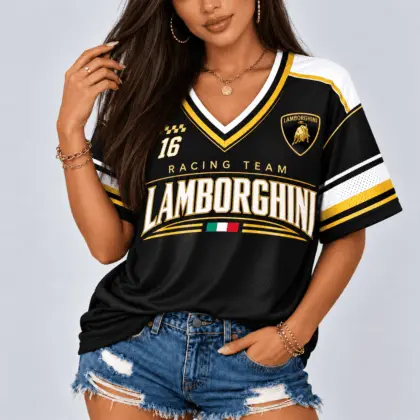 Lamborghini | Racing Team Heritage Stripe V-Neck Shirt