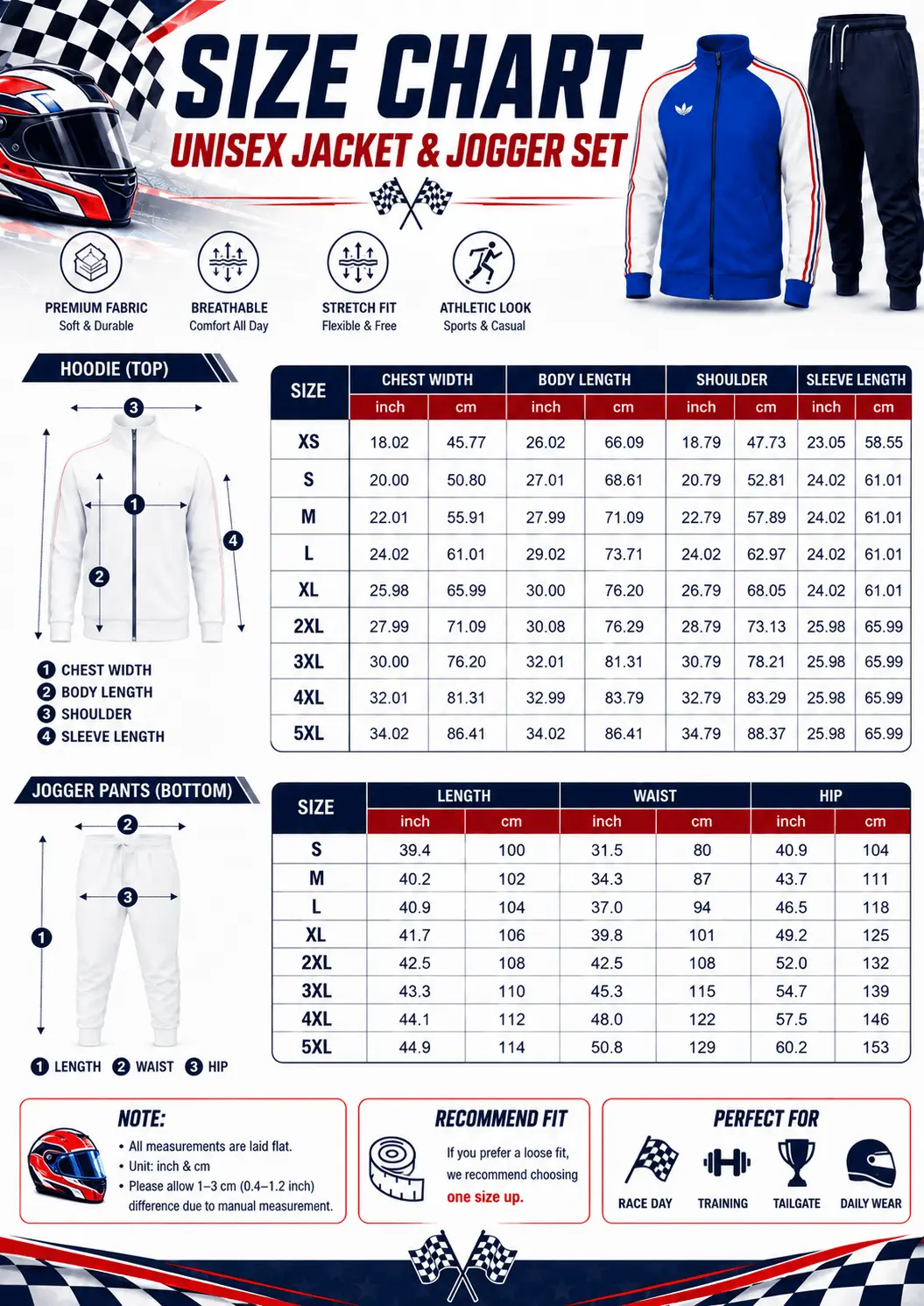 Acura | Automotive Tracksuit Set – Zip Jacket & Jogger Pants