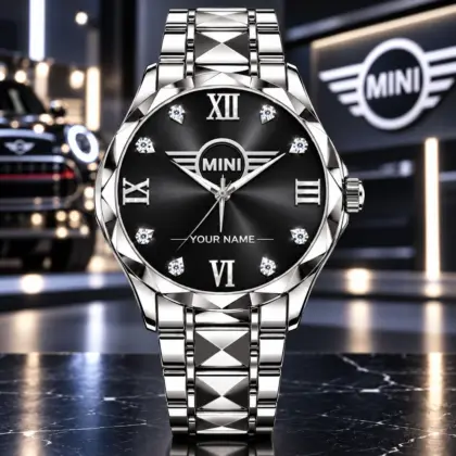 Mini | Luxury Silver Stainless Steel Watch &ndash; Personalized Name Edition