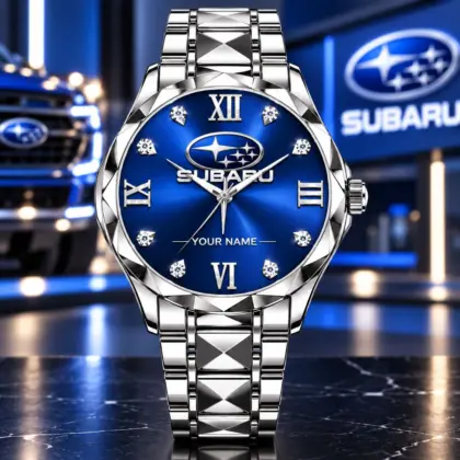 Subaru | Luxury Silver Stainless Steel Watch &ndash; Personalized Name Edition