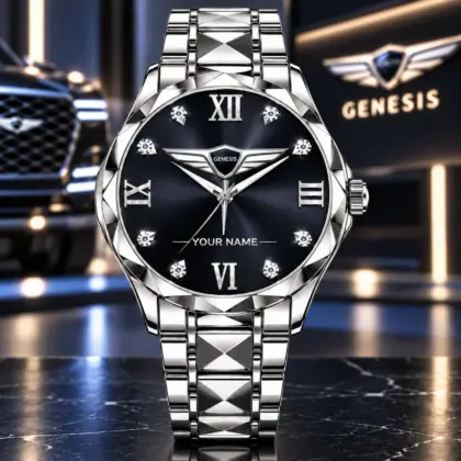 Genesis | Luxury Silver Stainless Steel Watch &ndash; Personalized Name Edition