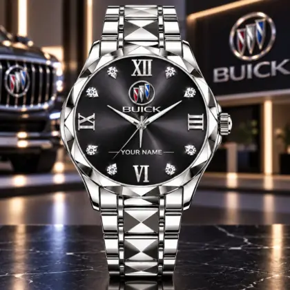 Buick | Luxury Silver Stainless Steel Watch &ndash; Personalized Name Edition
