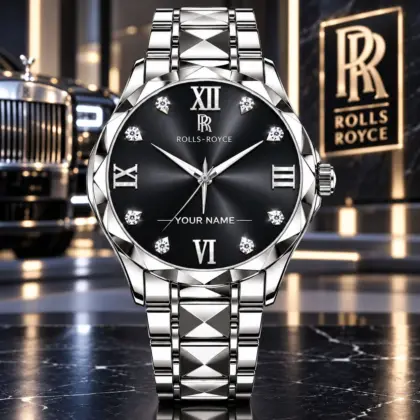 Rolls-Royce | Luxury Silver Stainless Steel Watch &ndash; Personalized Name Edition