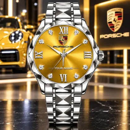 Porsche | Luxury Silver Stainless Steel Watch &ndash; Personalized Name Edition