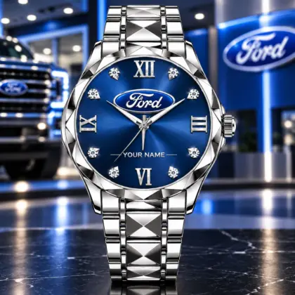 Ford | Luxury Silver Stainless Steel Watch &ndash; Personalized Name Edition