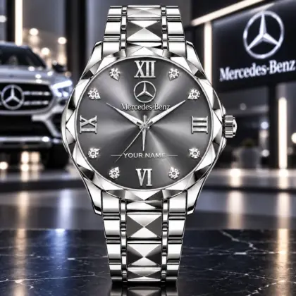 Mercedes-Benz | Luxury Silver Stainless Steel Watch &ndash; Personalized Name Edition