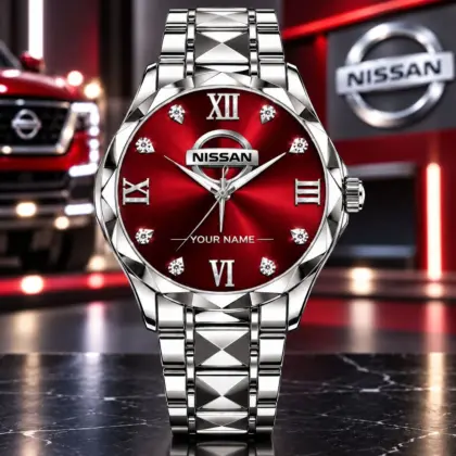 Nissan | Luxury Silver Stainless Steel Watch &ndash; Personalized Name Edition