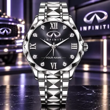 Infiniti | Luxury Silver Stainless Steel Watch &ndash; Personalized Name Edition