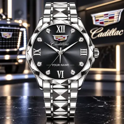 Cadillac | Luxury Silver Stainless Steel Watch &ndash; Personalized Name Edition