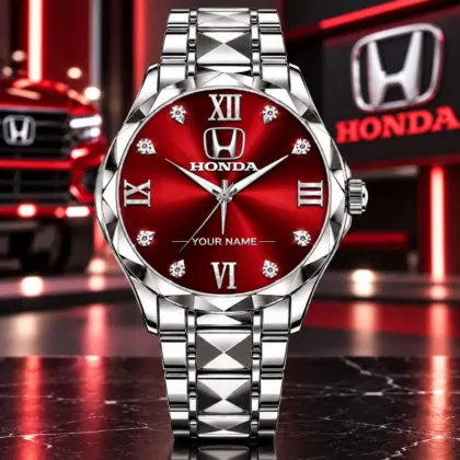 Honda | Luxury Silver Stainless Steel Watch &ndash; Personalized Name Edition
