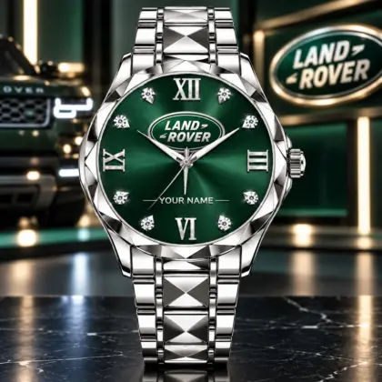 Land Rover | Luxury Silver Stainless Steel Watch &ndash; Personalized Name Edition