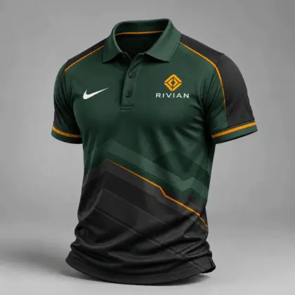 Rivian | Luxury Motorsport Carbon Fiber Graphic Racing Polo Shirt