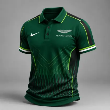 Aston Martin | Luxury Motorsport Carbon Fiber Graphic Racing Polo Shirt