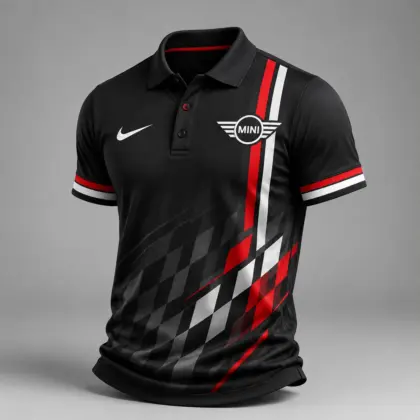 Mini | Luxury Motorsport Carbon Fiber Graphic Racing Polo Shirt
