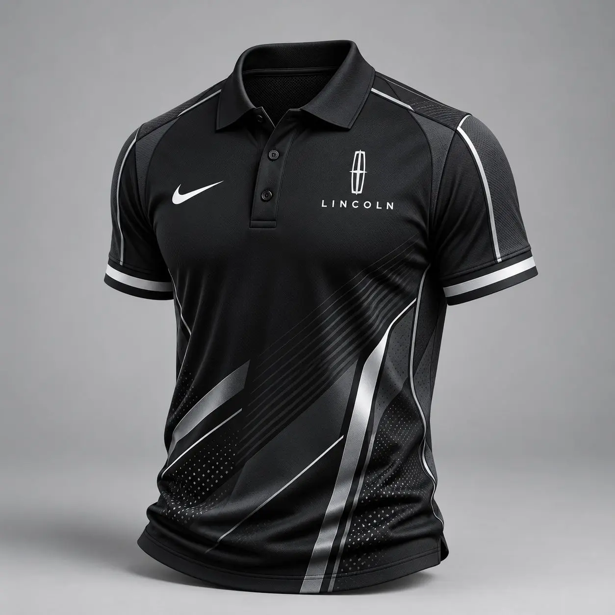 Lincoln | Luxury Motorsport Carbon Fiber Graphic Racing Polo Shirt