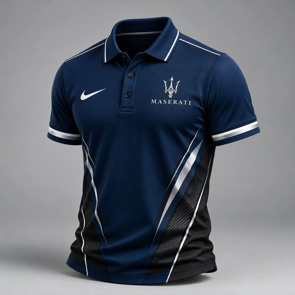Maserati | Luxury Motorsport Carbon Fiber Graphic Racing Polo Shirt