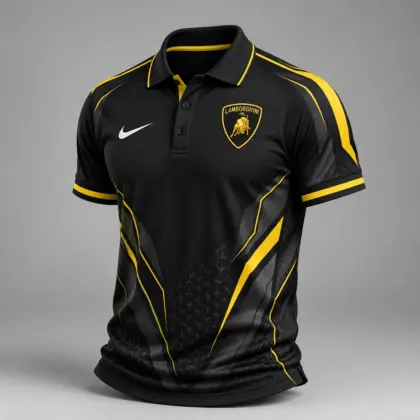 Lamborghini | Luxury Motorsport Carbon Fiber Graphic Racing Polo Shirt