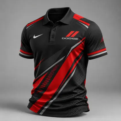 Dodge | Luxury Motorsport Carbon Fiber Graphic Racing Polo Shirt