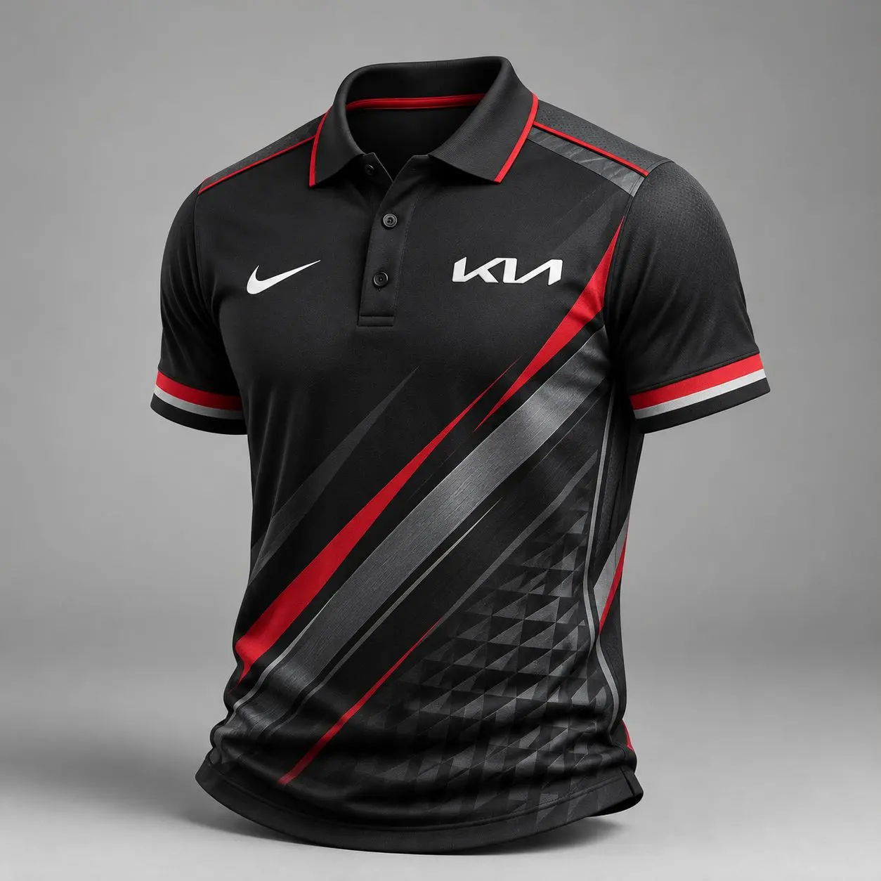 Kia | Luxury Motorsport Carbon Fiber Graphic Racing Polo Shirt