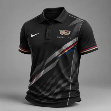Cadillac | Luxury Motorsport Carbon Fiber Graphic Racing Polo Shirt