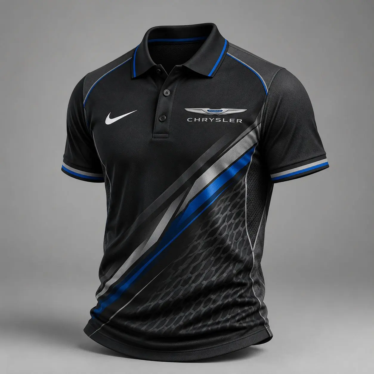 Chrysler | Luxury Motorsport Carbon Fiber Graphic Racing Polo Shirt