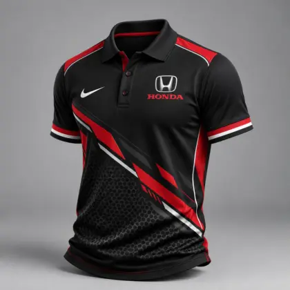 Honda | Luxury Motorsport Carbon Fiber Graphic Racing Polo Shirt