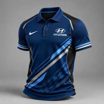 Hyundai | Luxury Motorsport Carbon Fiber Graphic Racing Polo Shirt