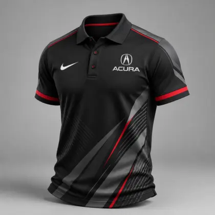 Acura | Luxury Motorsport Carbon Fiber Graphic Racing Polo Shirt