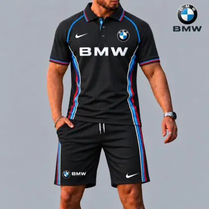 BMW | Racing Style Polo Shirt and Shorts Set