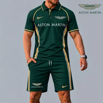 Aston Martin | Racing Style Polo Shirt and Shorts Set