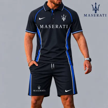 Maserati | Racing Style Polo Shirt and Shorts Set