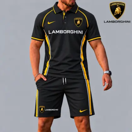 Lamborghini | Racing Style Polo Shirt and Shorts Set