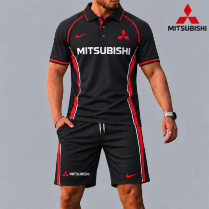 Mitsubishi | Racing Style Polo Shirt and Shorts Set