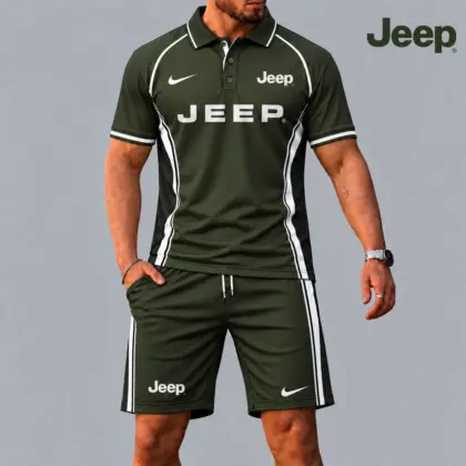 Jeep | Racing Style Polo Shirt and Shorts Set