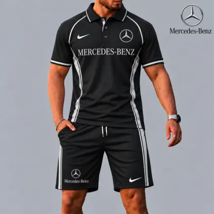 Mercedes-Benz | Racing Style Polo Shirt and Shorts Set