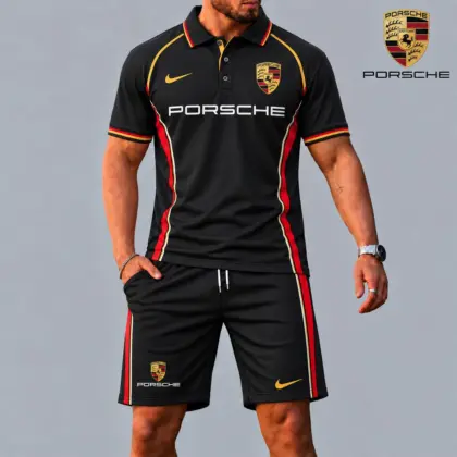 Porsche | Racing Style Polo Shirt and Shorts Set