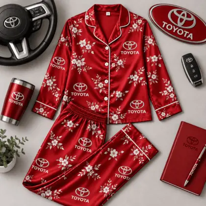Toyota | Floral Satin Pajama Set